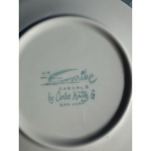 MCM CARIBE CASUALS "PINK FANCY" BREAD & BUTTER PLATES BY CARLOS MONTEZ Set Of 3 - Picture 3 of 7